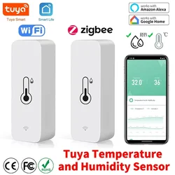 Tuya-Zigbeeインテリジェント湿度センサー,屋内湿度計コントローラー,wifiモニタリング,alexa,GoogleHomeで動作