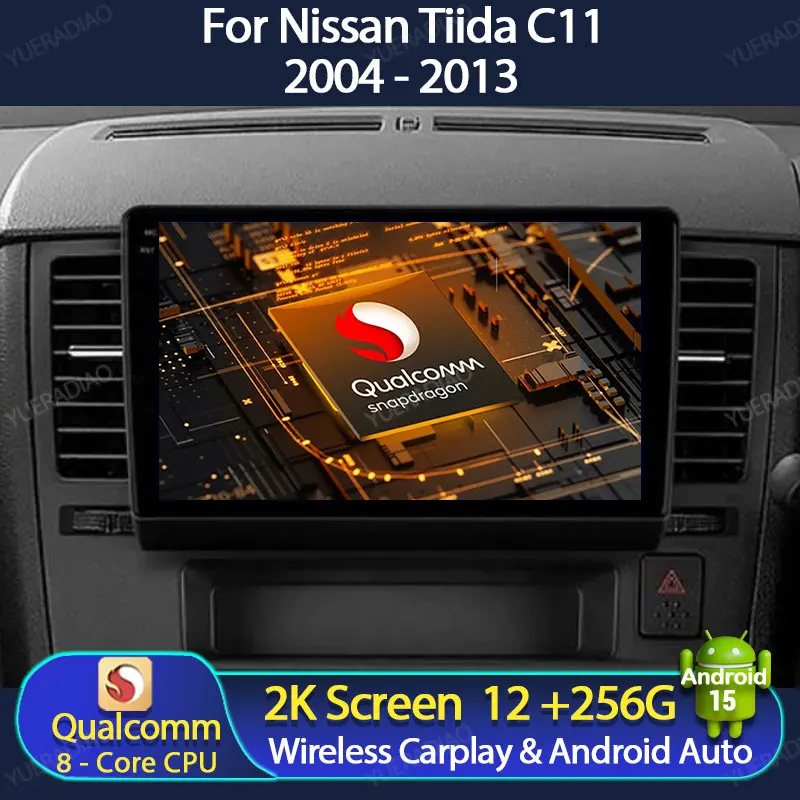 

Android 15 Car Radio For Nissan Tiida C11 2004 - 2013 Carplay Auto Multimedia Stereo Video Player NAVI GPS 360 Camera 4G WIIF BT