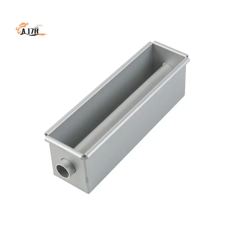 A17R-Long Cake Baking Pan Flowing Heart Cake Mold Aluminium Alloy Square Bread Loaf Pan With Center Tube DIY Cake Tools