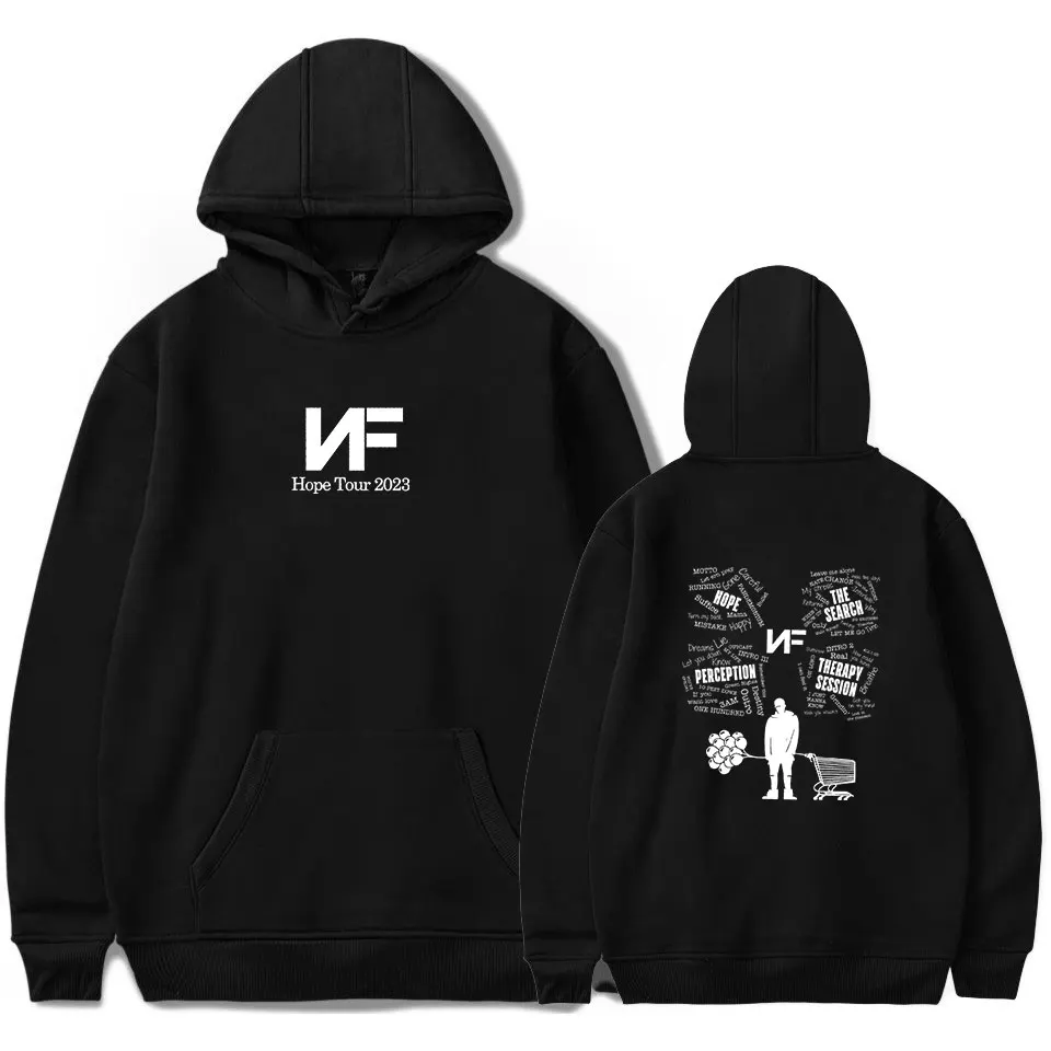 

NF-moletom com capuz para homens e mulheres, pulôveres de manga comprida, Hip Hop Merch, HOPE Tour Rapper, pré-encomenda