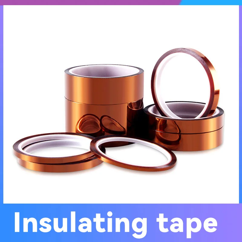 1 Roll Polyimide Tape KAPTON TAPE Heat Resistant High Temperature Insulation Width: 5 8 10 12 15 20 25 30 40 50 60mm