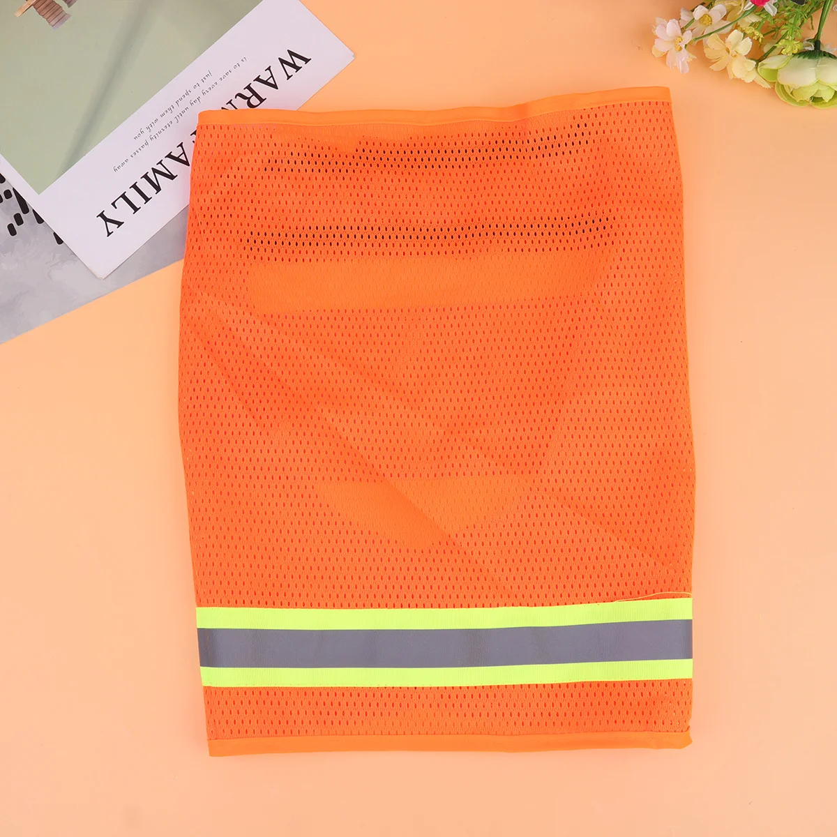 

Sun Shade Hat Cover Neck Shield Orange Reflective Stripe Breathable Mesh Sun Shade Protector High Visibility Outdoor Work