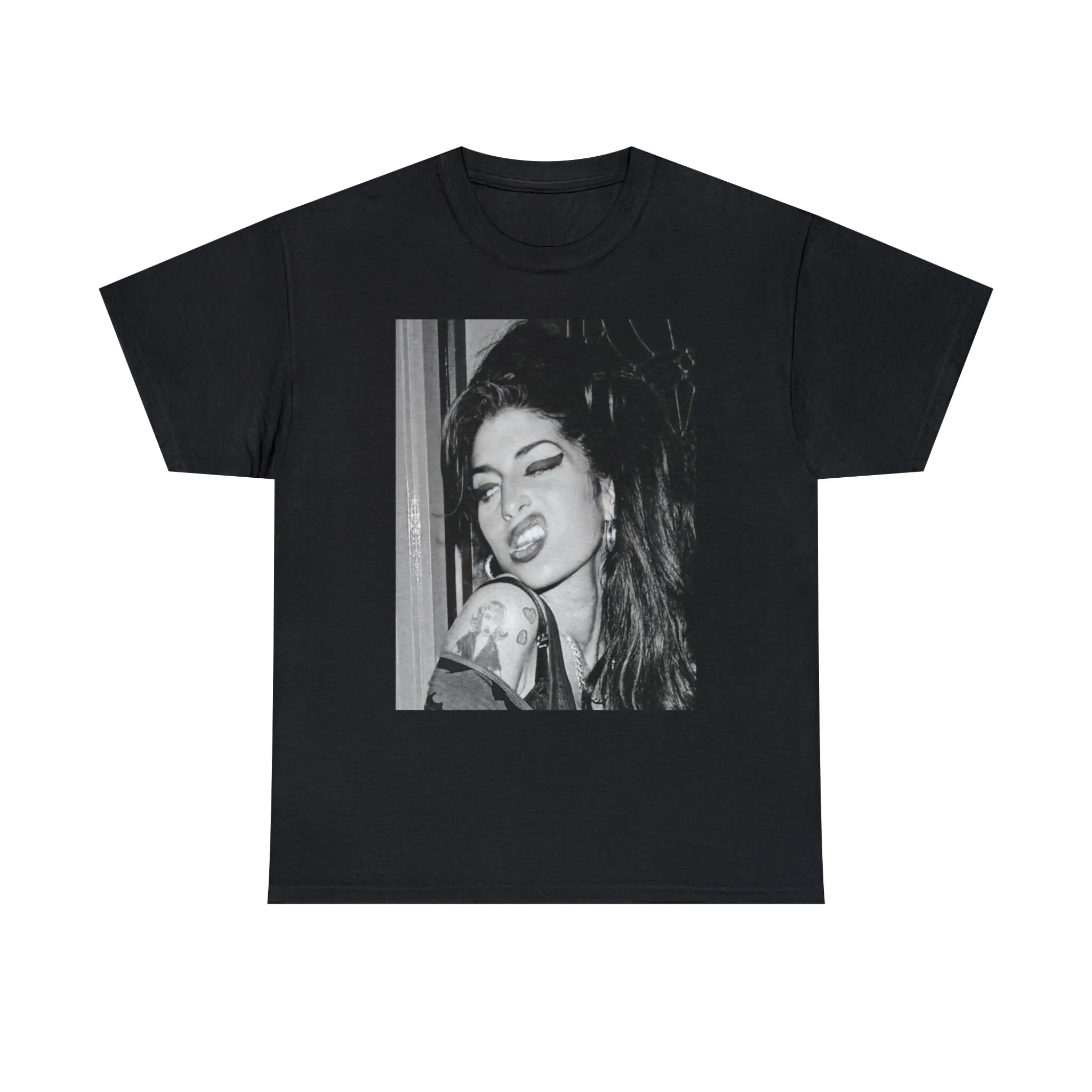 Amy Winehouse Aesthetic Premium Crew Neck T Shirt Clothing Music Birthday Minimalist streetwear