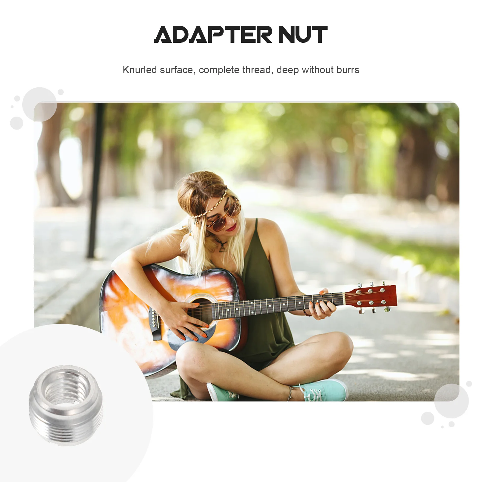 

10Pcs Pickup Nut Metal Adapter Screw for Guitar Microphone Stand Conversion Accessories Aluminum Alloy Guitar Nut