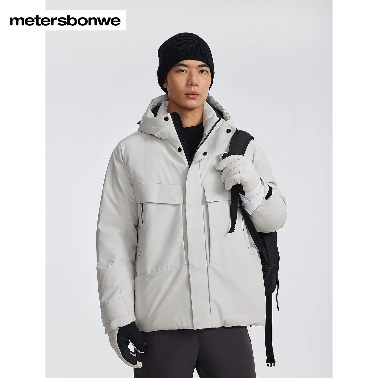 Metersbonwe-Men Waterproof Down Parker Coats Three Proofings High Quality Fabric Hooded Cold-Proof Wear Commuter Outdoor Winter