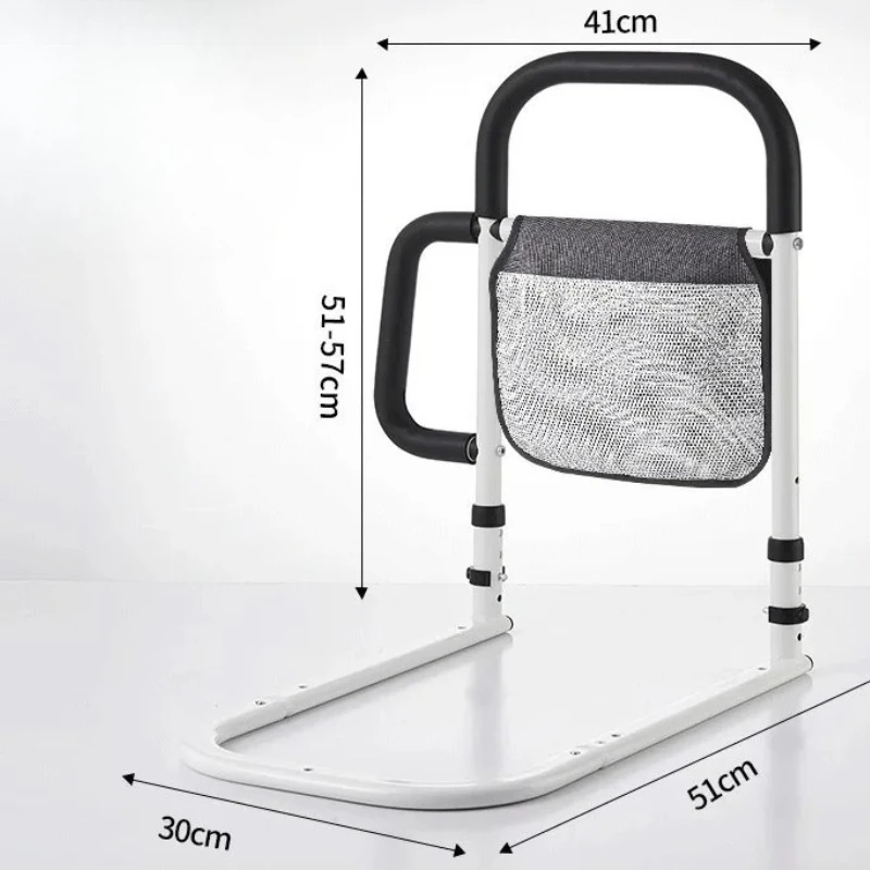 Elderly Bed Assist Rail Adjustable Bedside Safety Handle Non-Slip Mobility Aid Riser& Medical Standing Support Frame for Seniors
