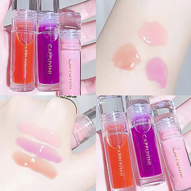 Water Shiny Lip Gloss Set Pearl Clear Mirror Lip Glaze Moisturizing Liquid Lipstick Waterproof Sexy Red Lip Oil Tint Makeup Tool