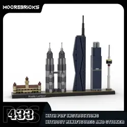 Architecture Skyline Series Kuala Lumpur Model Bricks MOC City Street Scenery Building Blocks Children Christmas Toys Gifts