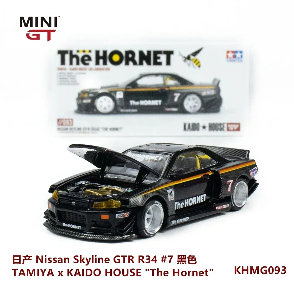 

Kaido House MINIGT Tamiya 1:64 Skyline GTR R34 The Hornet Alloy Diecast Car Model Toy Limited Edition Collection Christmas Gift