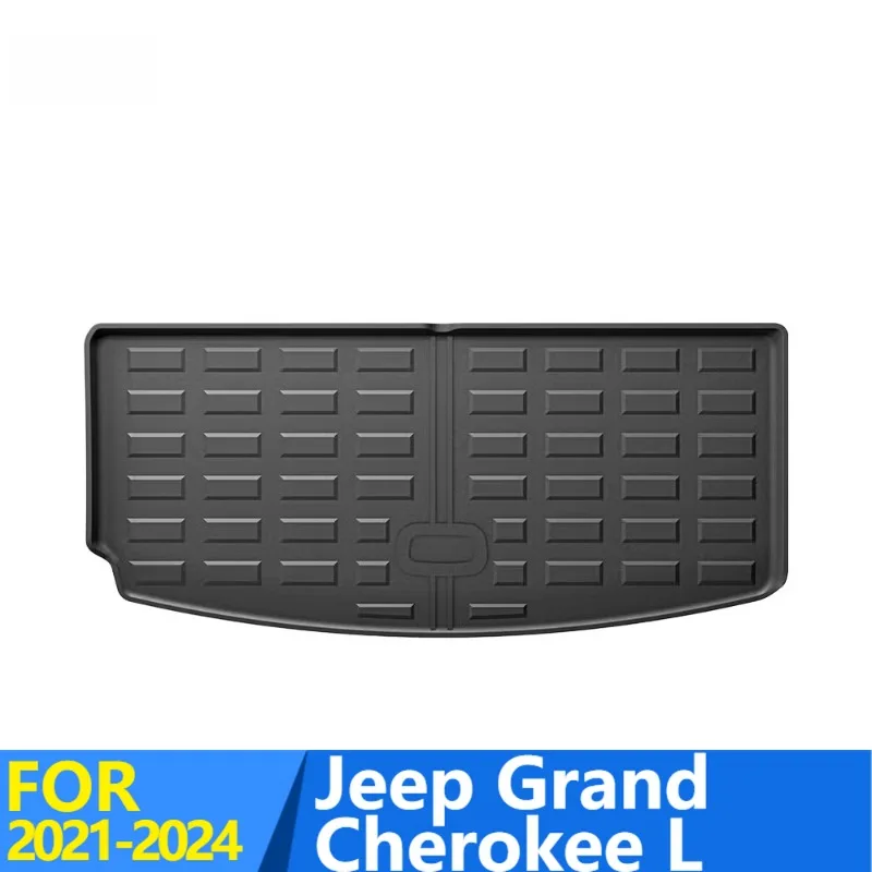 Trunk Mat for Jeep Grand Cherokee L 2021-2024 TPE Floor Mats All-Weather Waterproof Car Mats Easy Clean Accessory