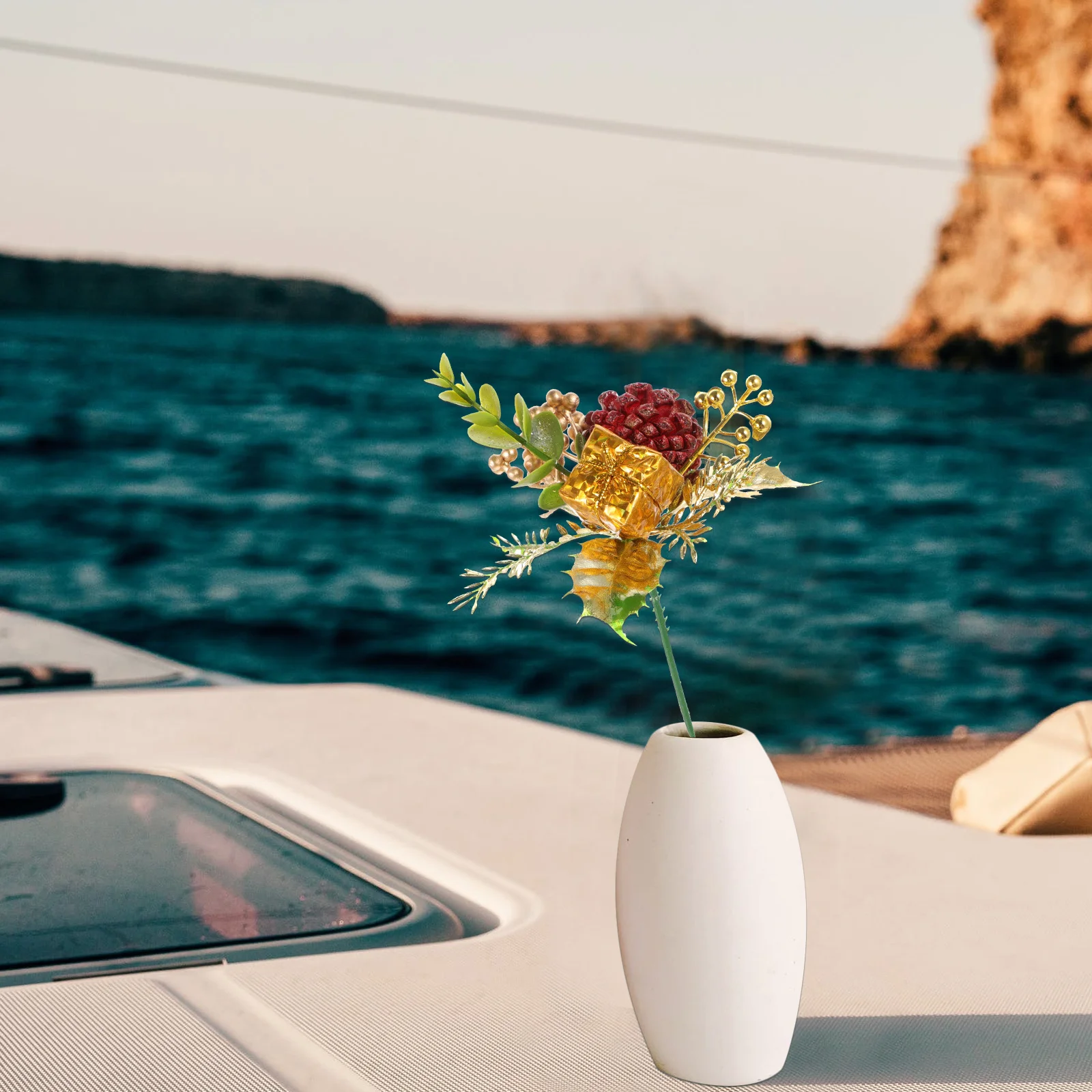 

5Pcs Christmas Decoration Branches Artificial Lifelike Premium Quality Fade Resistant Realistic Simulation Leaves for Wreath