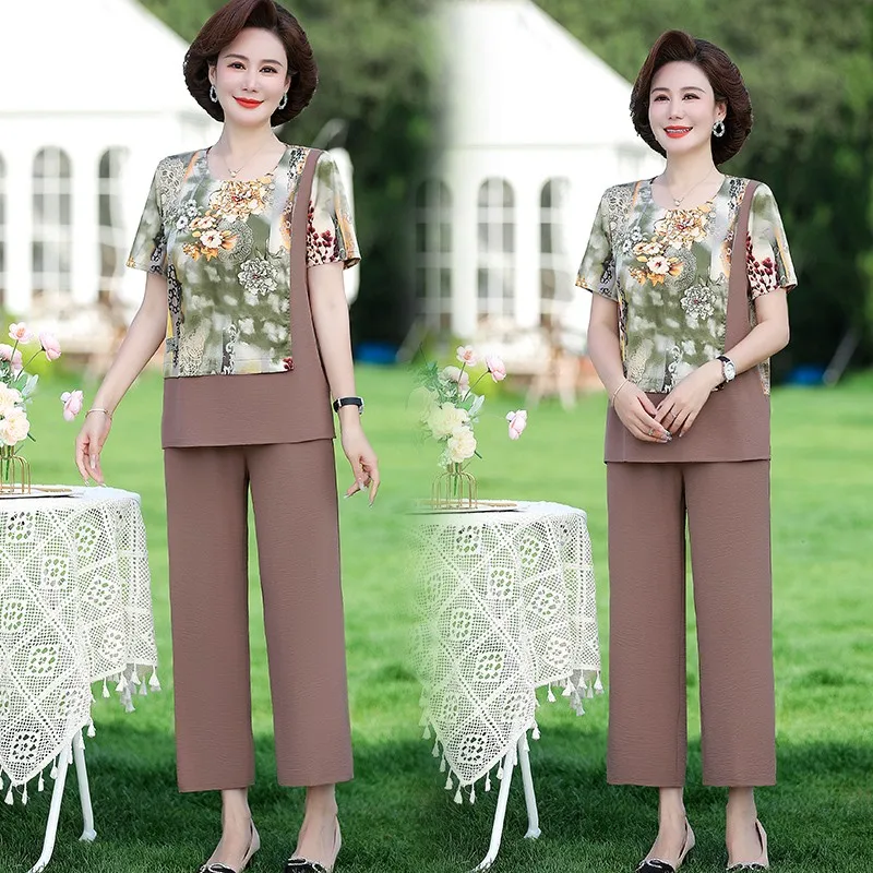 

2 Piece Sets Women Summer Casual Pants Suits New Arrival 2024 Vintage Style Loose Female Cotton Shirt And Pants