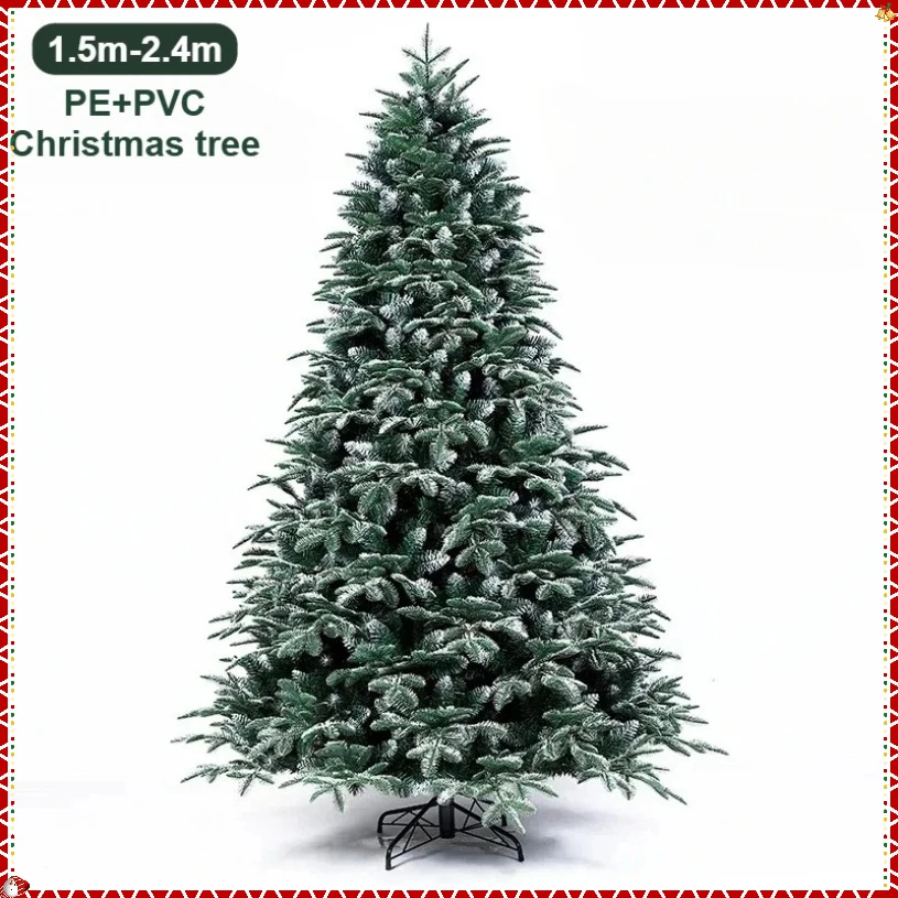

Artificial Christmas Tree Encrypted PE+PVC Material Luxury Large Green Christmas Tree 1.5m to 2.4m Christmas Family Decoration