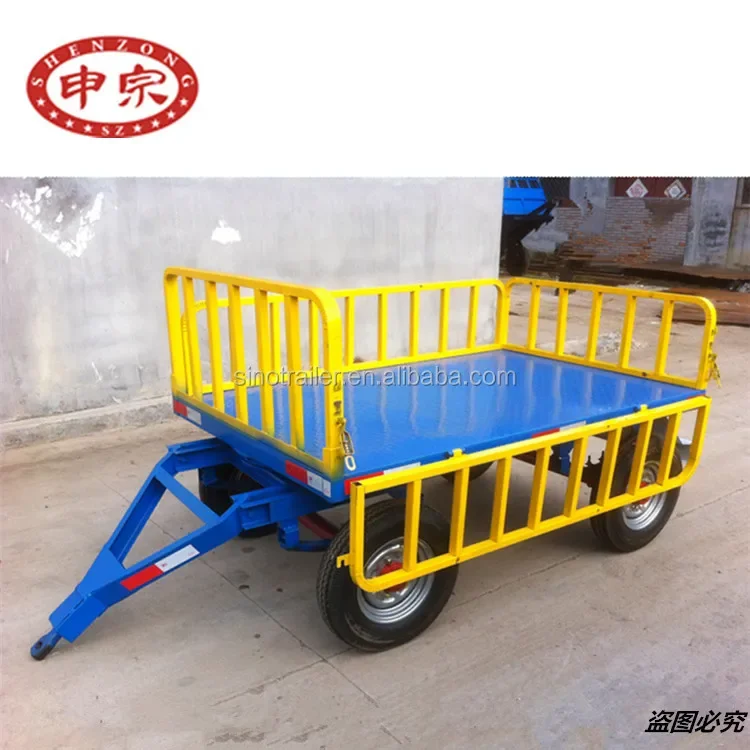 small airport luggage trolley baggage flatbed trailer