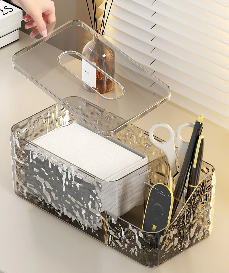 Nordic Morden Water Ripples Tissue Box Holder Toilet Paper Box Table Napkin Holder Remote Control Storage Box Home Decoration