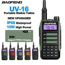 BF-UV16 BAOFENG Portable Walkie Talkie UV-16 Pro Mate 10W IP68 Waterproof Two Way Radios UV16 Plus Handheld Transceiver Upgraded