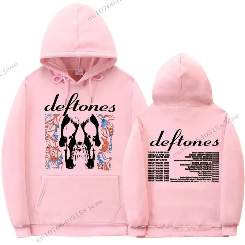 New Deftones Band Album Alternative Rock Hoodie Skull Print Women Fashion Gothic Men Sweatshirt Fleece Vintage Oversized Hoodies