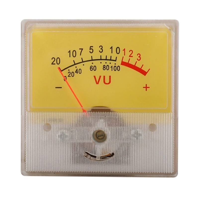 VU Meter Yellow Backlight High Accuracy Power Amplifier Meter Audio Level Meter DB Level Header Durable for DIY Compact-