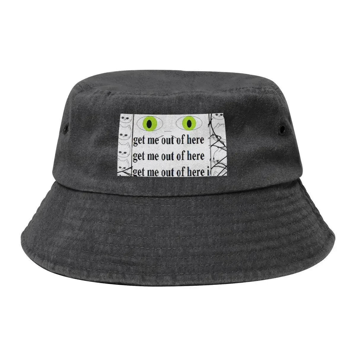 get me out of here Bucket Hat tea Hat Luxury Cap Women's Men's