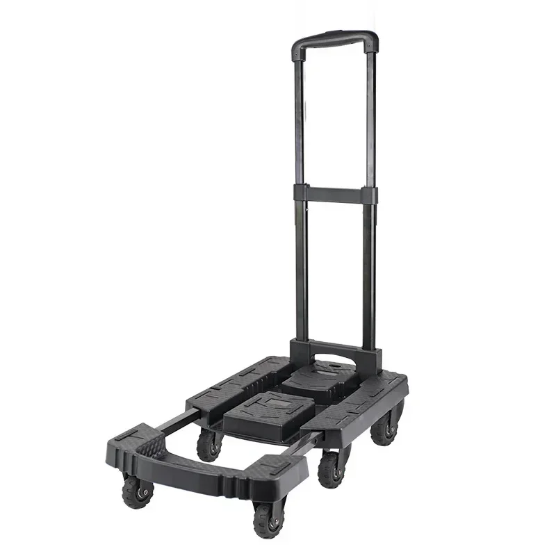 Stable Hand-pulled truck, flatbed truck, portable trailer, trolley, moving truck, six wheels