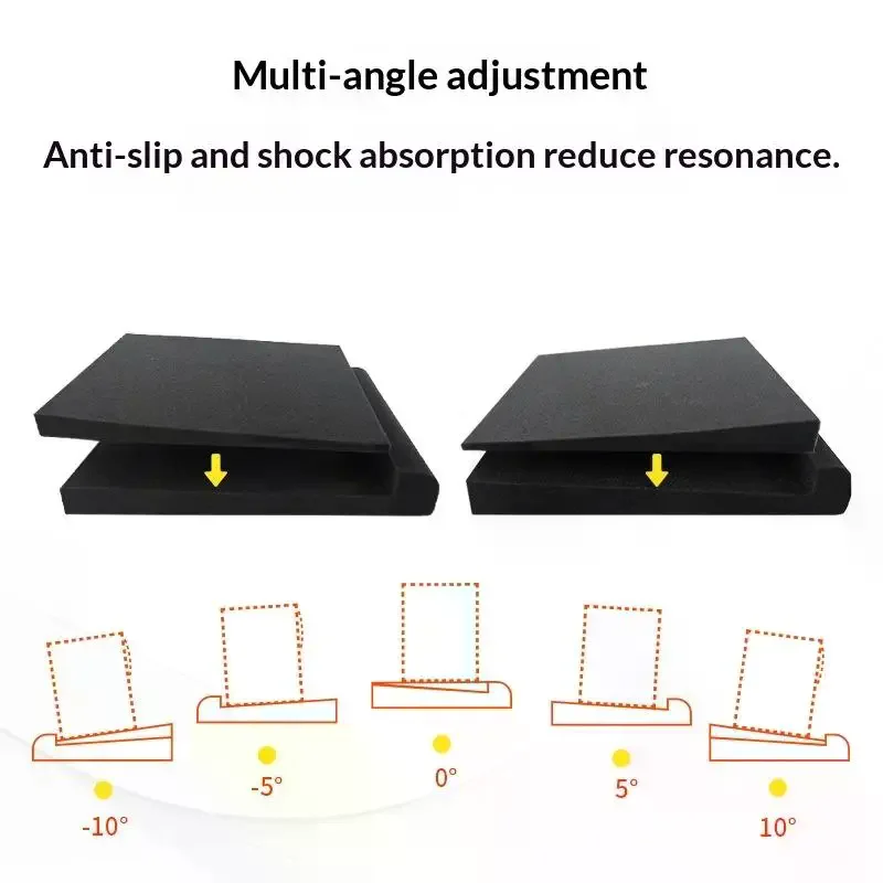 1Set 30x20x4.5cm High Density Acoustic Isolation Foam Pads Studio Monitor Speaker Isolator Pads Soundproof Panels