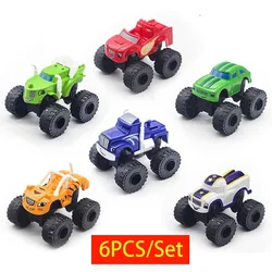 6PCS Racing Car blaze and the monster machines Miracle Crusher Truck Toys Vehicle Car Transformation Toys Best Gifts For Kids