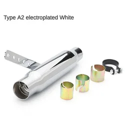 Universal 38/40/43/45mm Motorcycle Retro Exhaust Pipe For Harley Triumph Pit Bike Escape Moto Black/Silver