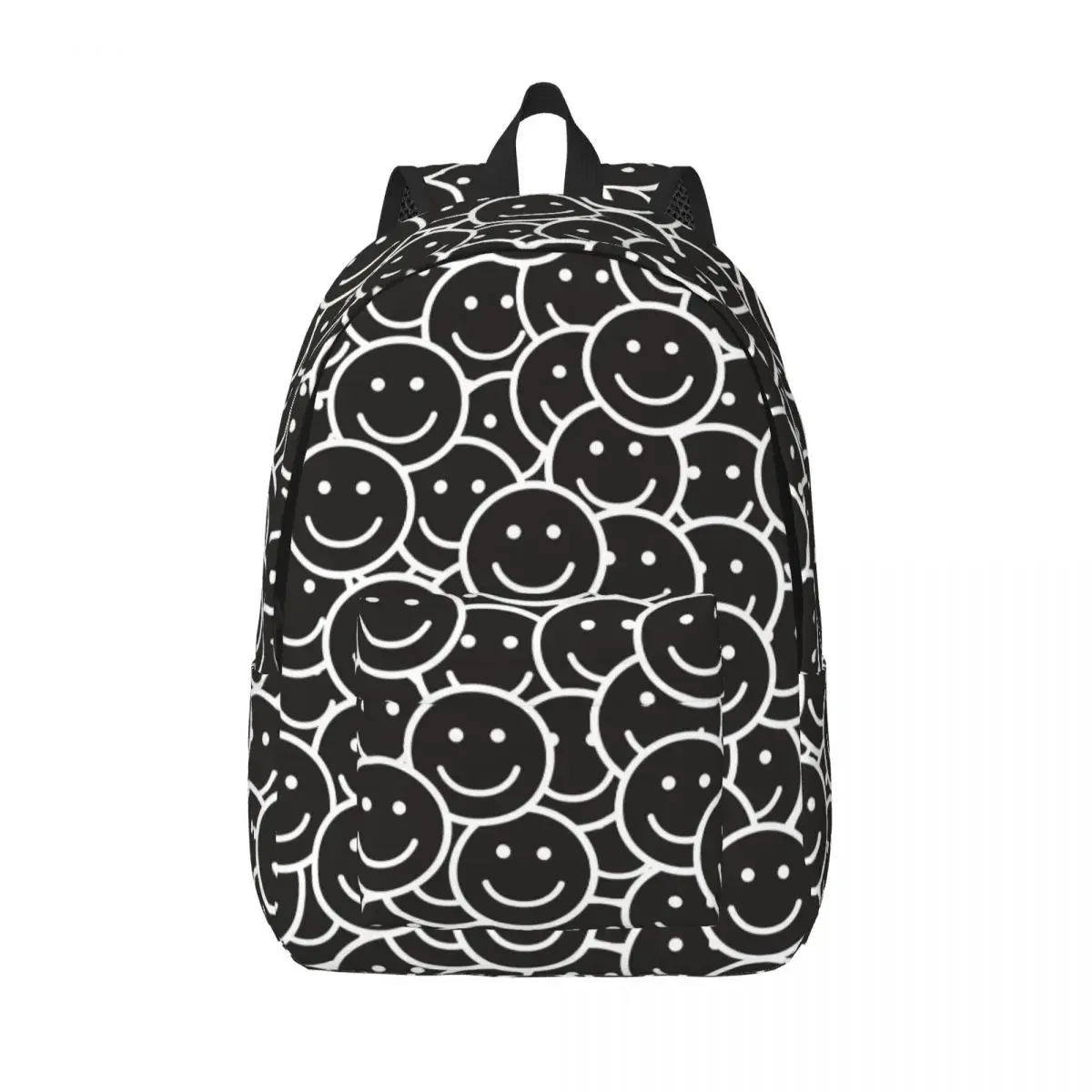 

Smile Face Backpack Middle High College School Student Bookbag Teens Canvas Daypack Outdoor