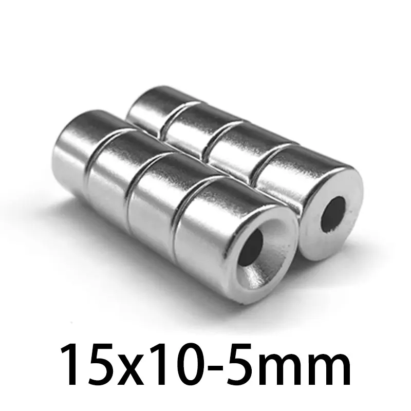 2/5/10/15/20/30PCS 15x10-5 mm Round Countersunk Neodymium Magnet 15x10 mm with Hole 5mm Strong Permanent Magnets Disc 15*10-5