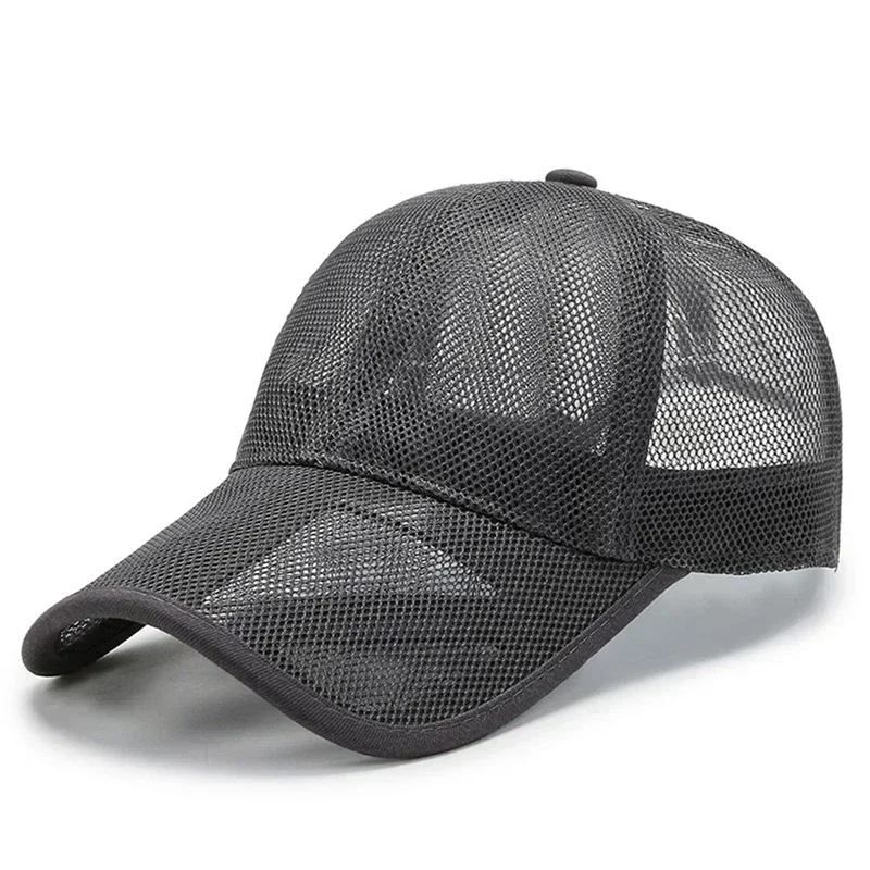 Men Women 2023 Summer Full Mesh Baseball Cap Quick Dry Cooling Sun Protection Hiking Golf Running Adjustable Snapback Hat gorras