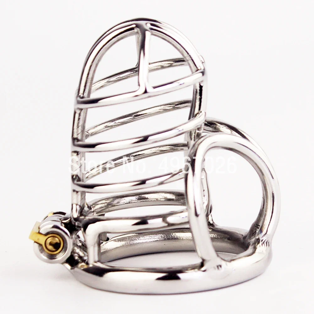 Stainless Steel Male Chastity Device Cock Cage With Scrotum Bondage Ring Penis Lock Sex Toys For Men Adult Game