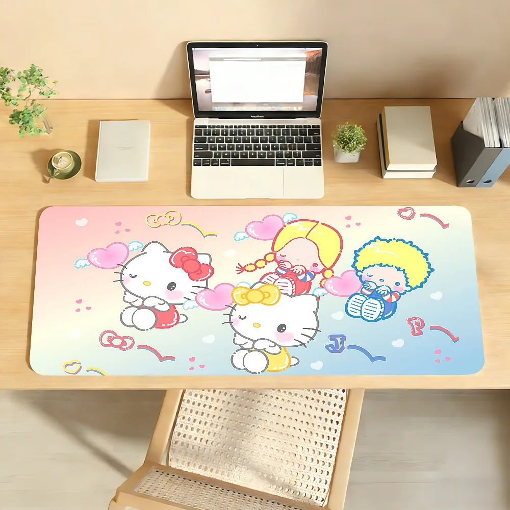 Cartoon Cute KUROMI Cinnamoroll Mouse Pad Non-slip Locking Edge PC Laptop Accessories Rubber Office Keyboard Game XXL DeskMat