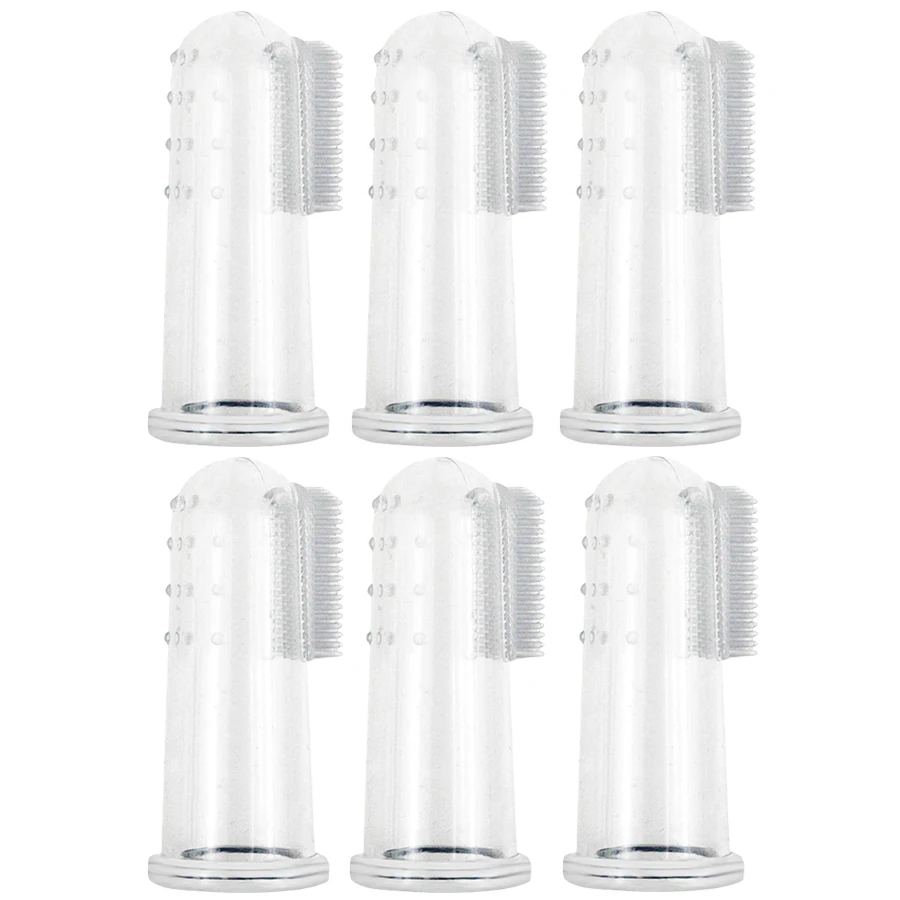 6-teiliges Silikon-Finger-Haustier-Zahnbürsten-Set für Hunde und Katzen – waschbare, wiederverwendbare Zahnpflege für Haustiere – Detail 7