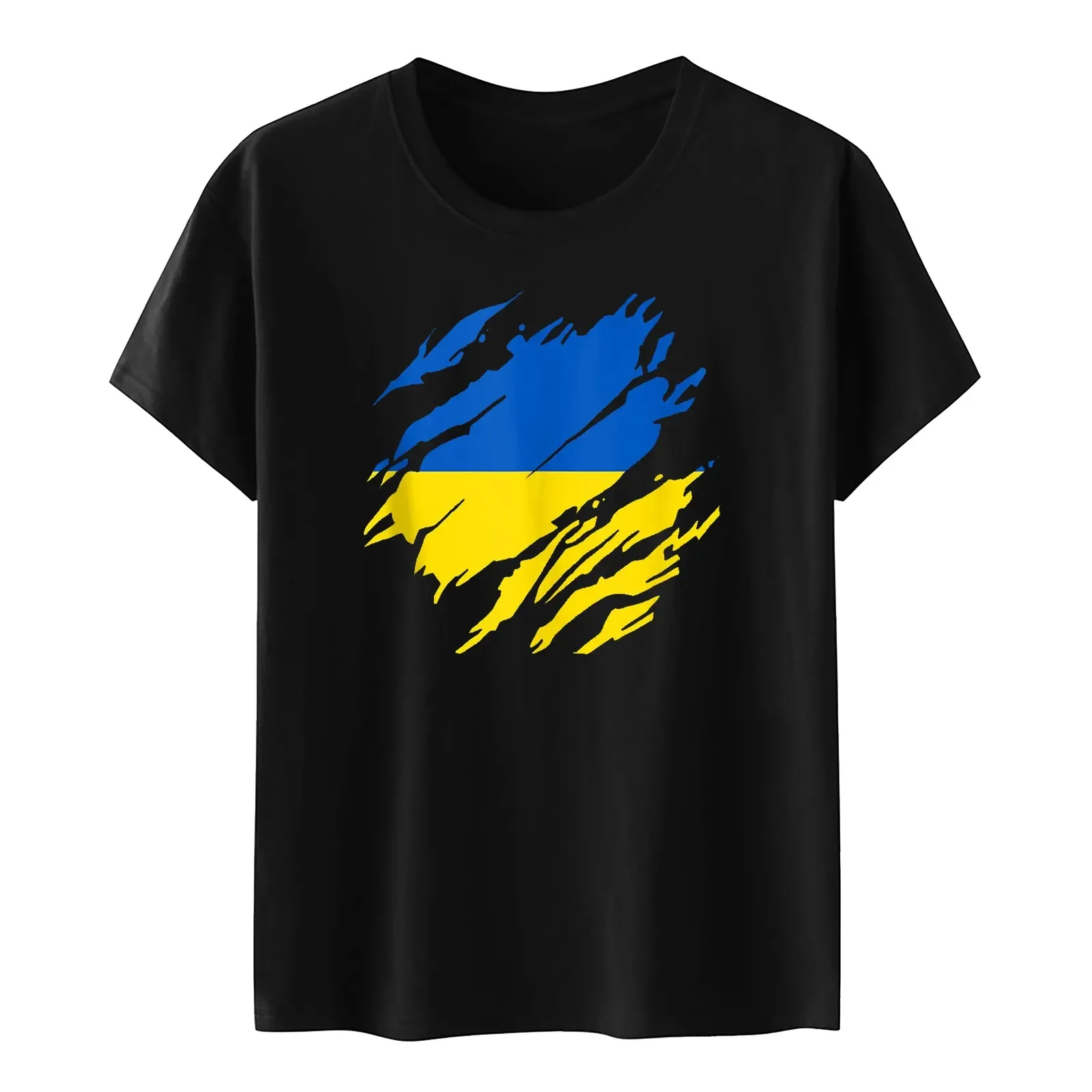 Ukraine Flag Printed Fashion Women\'s T-shirts Short Sleeve Funny Tops Tees Graphic Unisex T Shirts Women Men Clothing