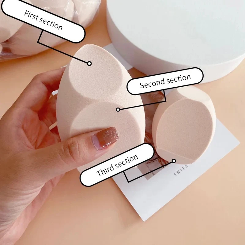 3個入り 大きめサイズ メイクアップスポンジ パフ ファンデーション コスメパフ ウェット＆ドライ両用 ソフトメイクアップファンデーションスポンジ パフ メイクアップパフ