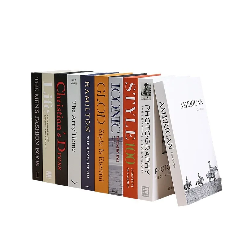 Fashion Fake Books for Home Decoration New Luxury Decorative Book Coffee Table Bedroom Bookends Shooting Props Home Decor