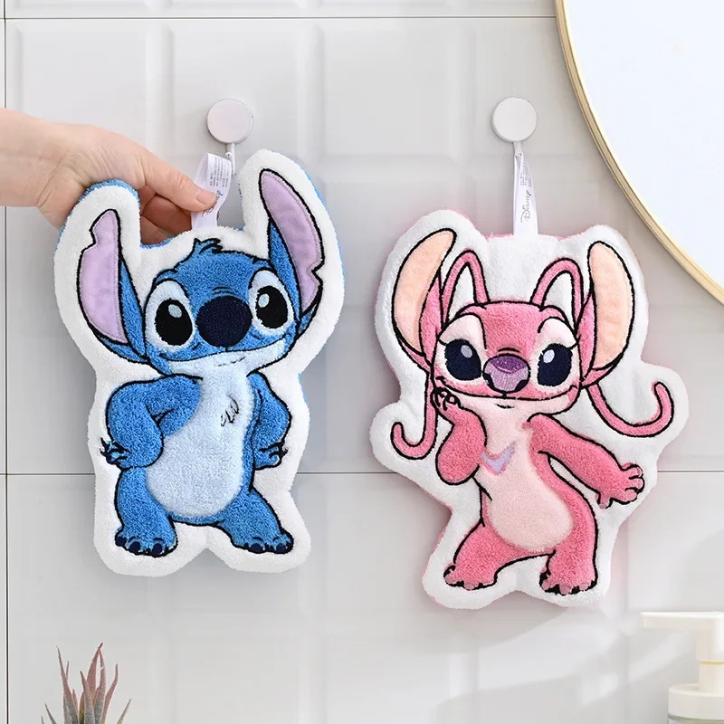 Disney Stitch Towel Cute Anime Cartoon Hand Towel Water Uptake Quick Drying Housewear & Furnishings Kitchen Supplies Child Gifts