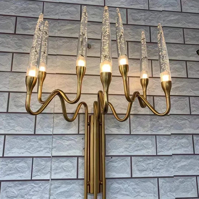 Candelabro de cristal LED para sala de estar y dormitorio, lámpara colgante moderna de lujo, accesorios de decoración interior