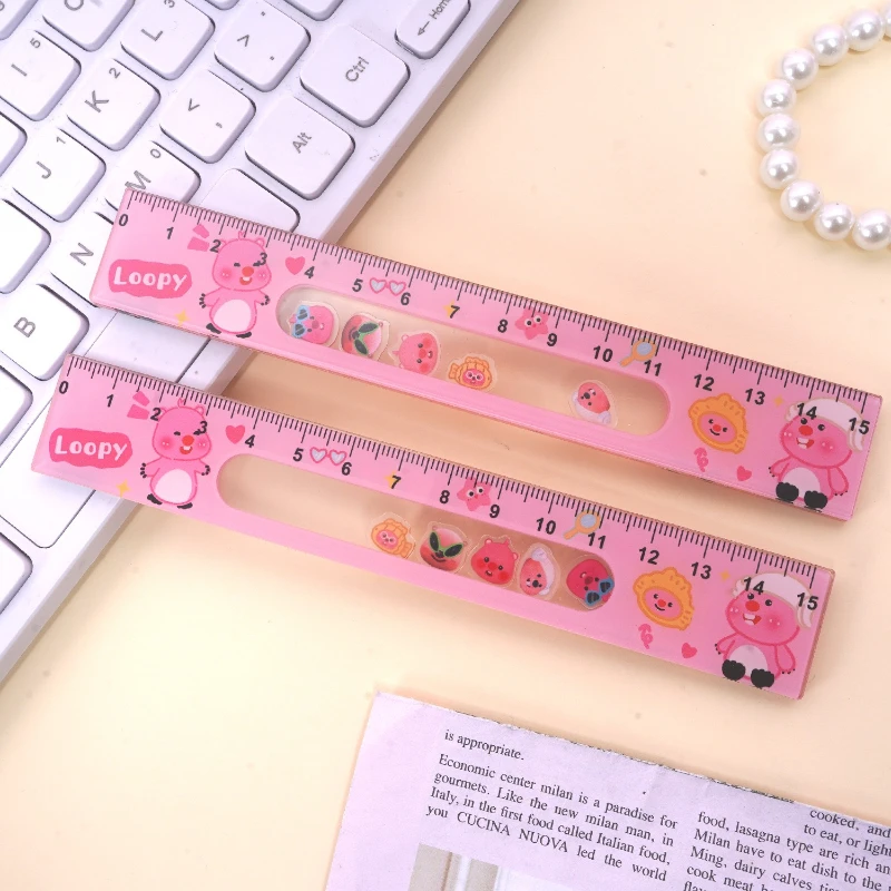Loopy personalized creative acrylic rocker ruler male and female students entertainment painting ruler accurate measurement tool view 3