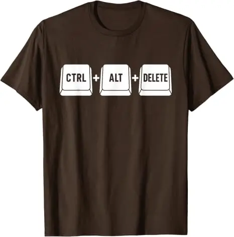 Lustiges IT-Programmierer-Geek-Tastatur-Humor-T-Shirt mit Ctrl-Alt-Delete-Motiv, Y2K-Stil, für Computerprogrammierer, IT-Techniker, Coding-Grafik-T-Shirt – Detail 10
