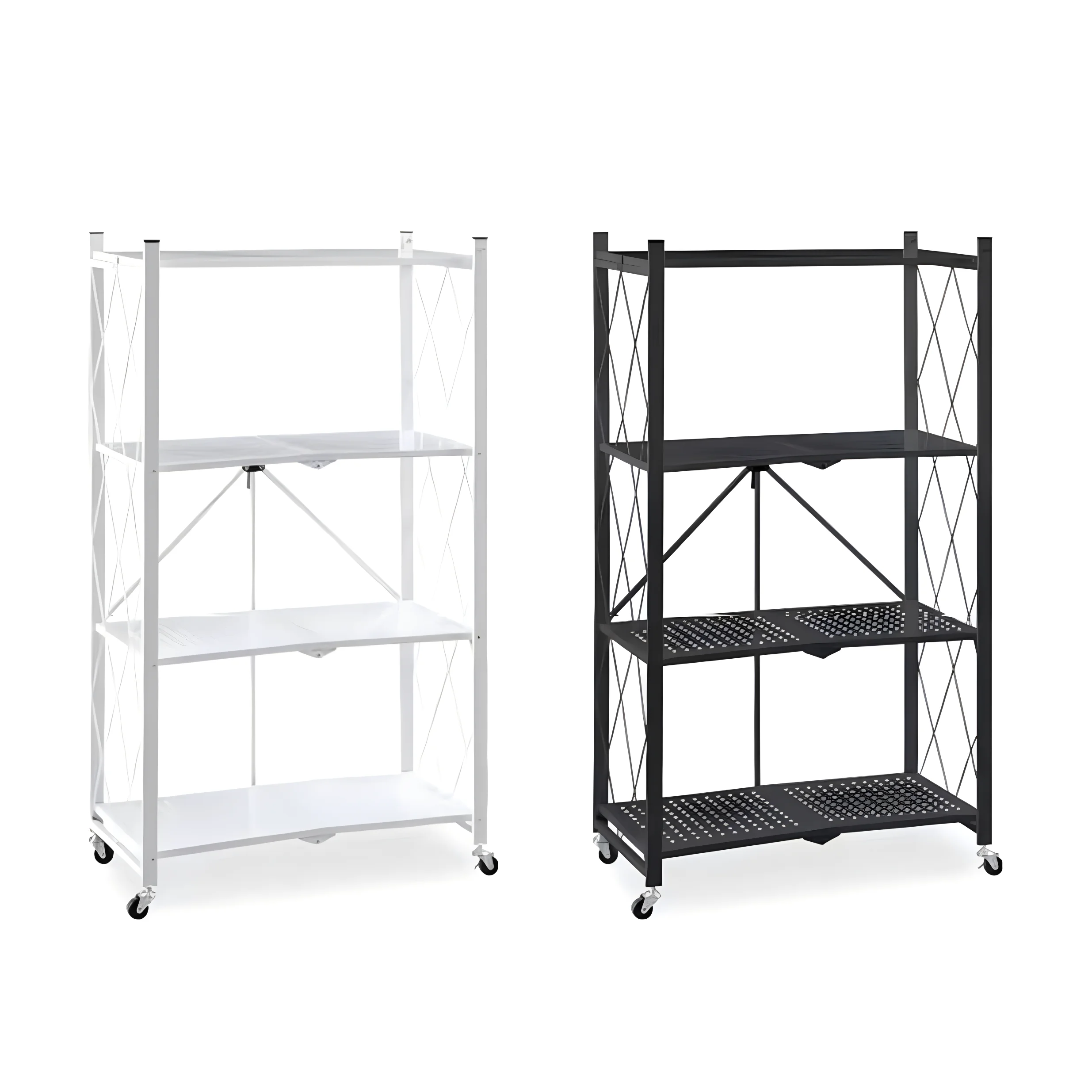 Foldable Large Iron Frame Storage Multifunctional Living Room Rack Multilayer Bookshelf Display Kitchen Storage Rack image 5
