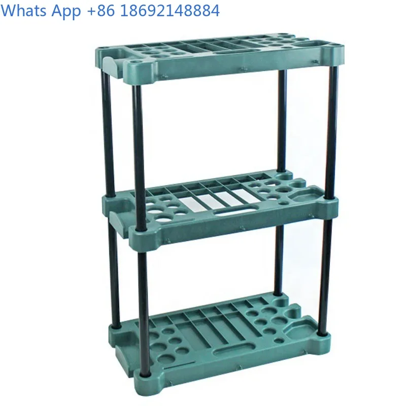 

Home Garden Two-Tier Square Gardening Tool Rack Flower Pot Balcony Gardening Rack