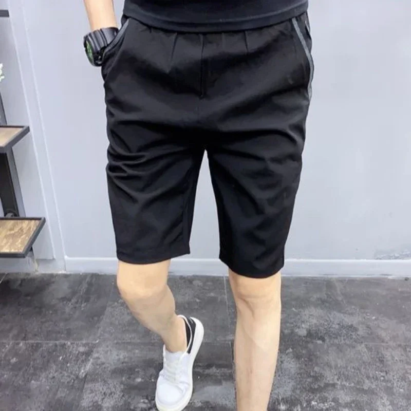 Quick Dry Shorts for Men Sweat Cargo Bermuda Man Short Pants Board Y2k In Bulk 3 Quarter Hot Deals Pack No Logo Streetwear Loose