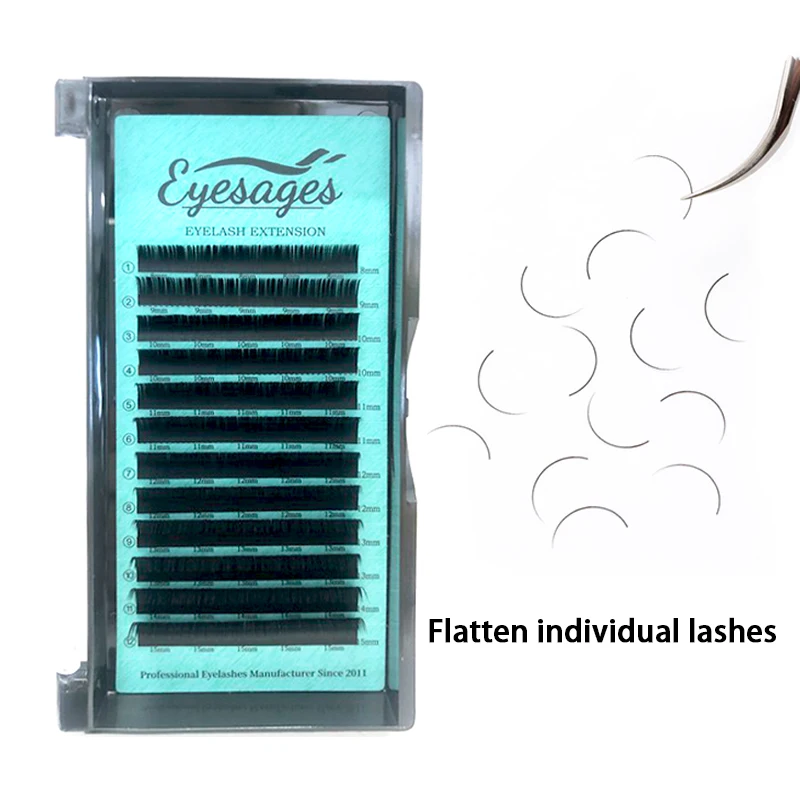 Natuur Zachte Platte Wimpers Split-Tips Individuele Wimperverlenging Mink Valse Lash Levert Make-Up Tools