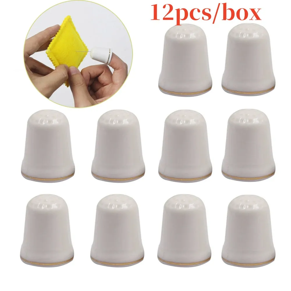 

12Pcs/Box Sewing Thimble Finger Protector Pin Needles Sewing Quilting Craft Accessories Needlework Sewing Tools