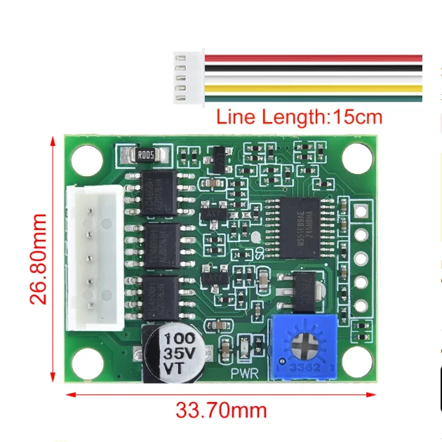 BLDC-módulo de Control de Motor de disco duro, placa controladora de velocidad de Motor de unidad sin escobillas de CC trifásica, 12V, 24V