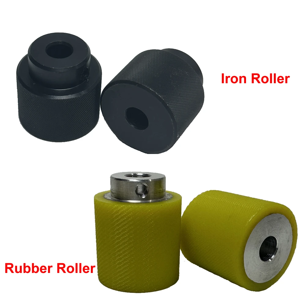 1 Piece Iron Rubber Roller Wheels for SWT508C SWT508E SWT508SD SWT508JE SWT508MAX SWT508 Series Wire Stripping Cutting Machine