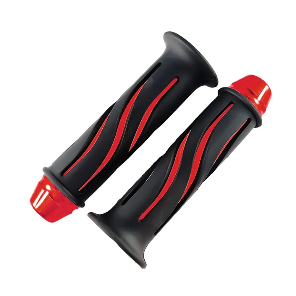 Motorcycle Grips Handlebar Grips Anti-slip Texture Aluminum Alloy Core Wear Resistant Lightweight 149g Per Set