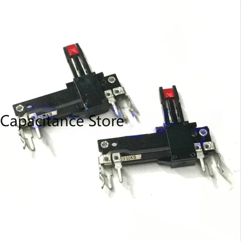 

5PCS 35mm straight slide potentiometer, audio radio recorder, pusher B50K/B100K with light