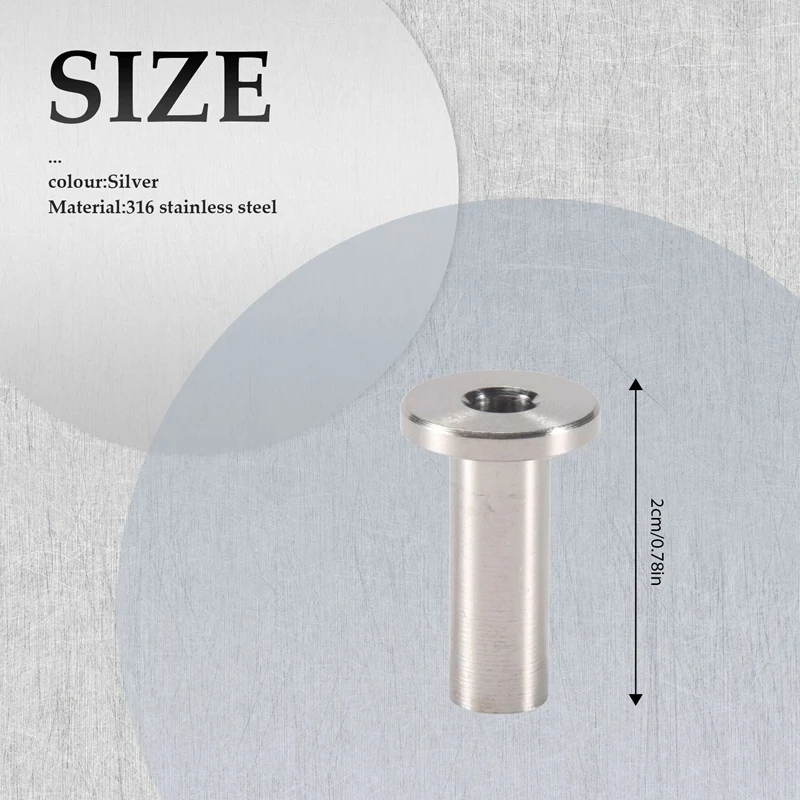 20Pcs Stainless Steel Protector Sleeves Protective Sleeves Grommet Kit For 1/8Inch Wire Rope Cable Railing, DIY Balustrade T316